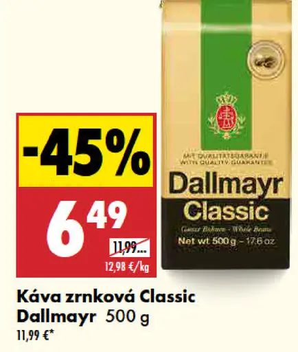 Dallmayr Classic Káva zrnková