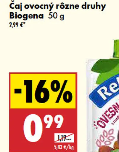Biogena Čaj ovocný rôzne druhy
