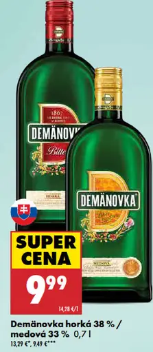 Demänovka horká 38 % likér