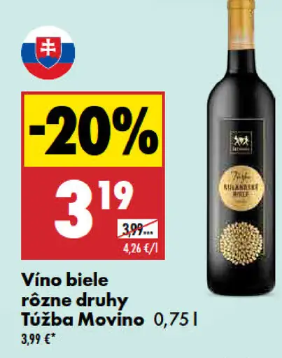 Tűzba Movino biele víno rôzne druhy