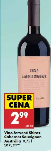 Austrália Shiraz Cabernet Sauvignon červené víno