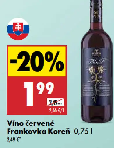 Frankovka Koreň červené víno