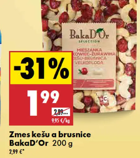 BakaD'Or Zmes kešu a brusnice