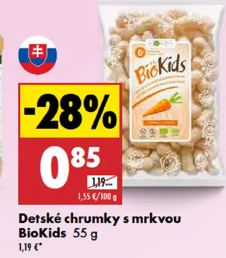 BioKids Detské chrumky s mrkvou