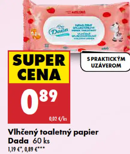 Dada Vlhčený toaletný papier