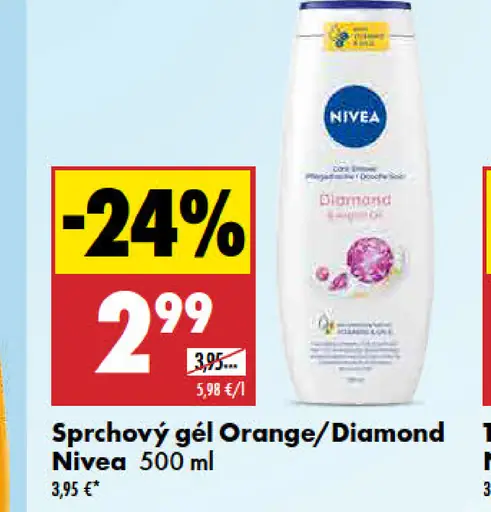 Nivea Sprchový gél Orange/Diamond mix