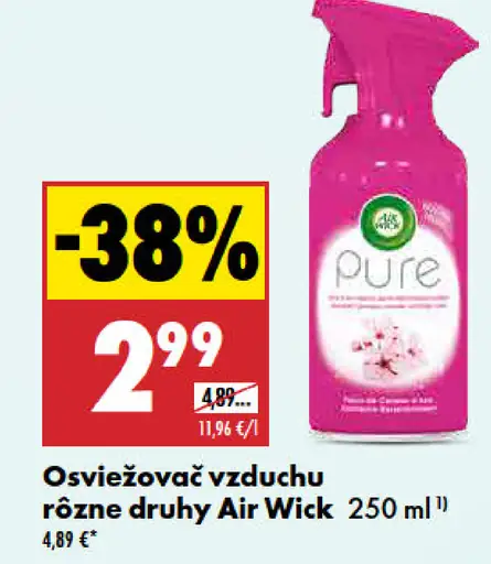 Air Wick Fresh osviežovač vzduchu rôzne druhy