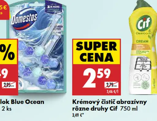 Domestos tuhý WC blok Blue Ocean