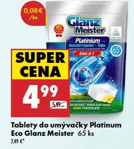Glanz Meister Platinum Eco tablety do umývačky