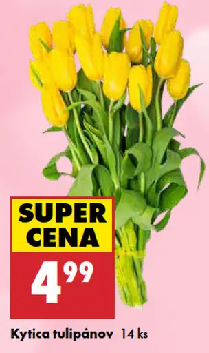 Veľká kytica tulipánov