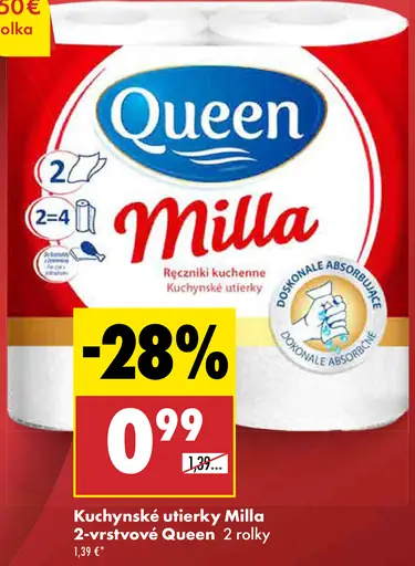 Queen Milla kuchynská utierka 2-vrstvová