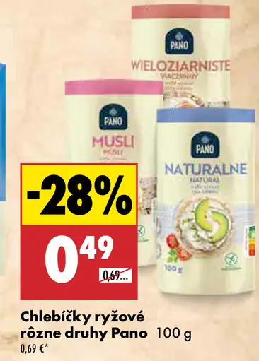 Pano Chlebíčky ryžové rôzne druhy