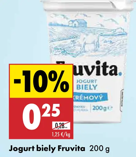 Fruvita jogurt biely kremový