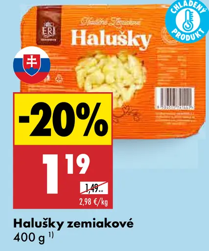 ERI Halušky zemiakové