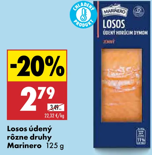 Marinero Losos údený rôzne druhy