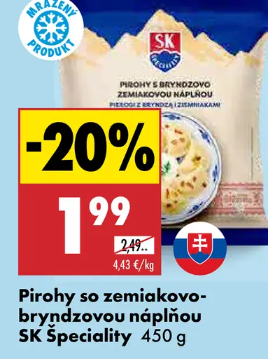 SK Špeciality Pirohy so zemiakovo-bryndzovou náplňou