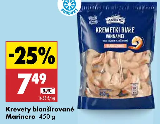 Marinero krevety blanšírované