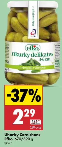 Efko uhorky Cornichons delikates