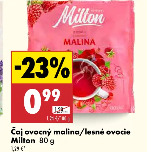 Milton ovocný čaj malina/lesné ovocie