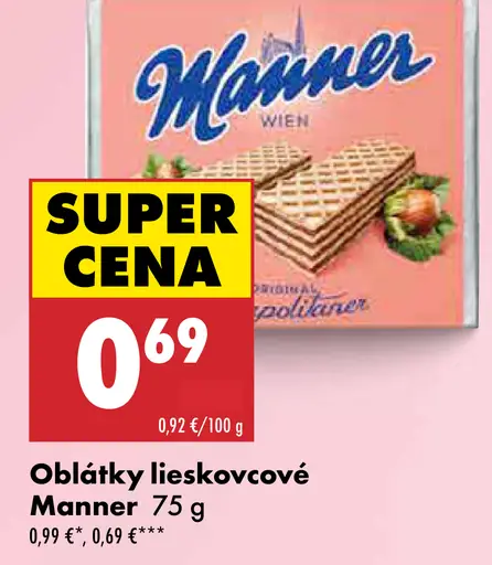 Manner Oblátky lieskovcové