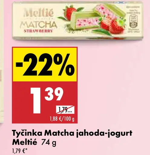 Meltíé tyčinka Matcha jahoda-jogurt