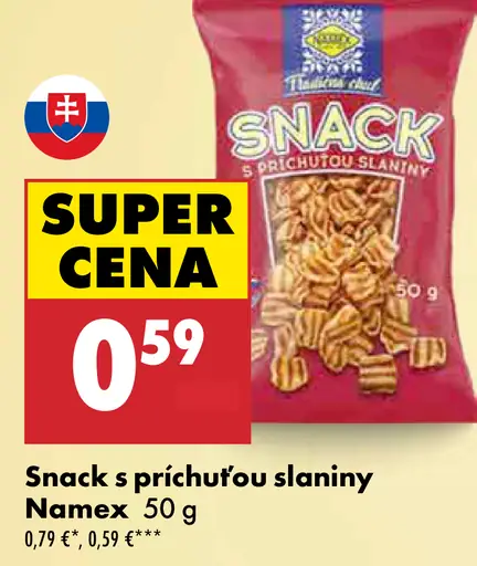 Namex Snack s príchuťou slaniny