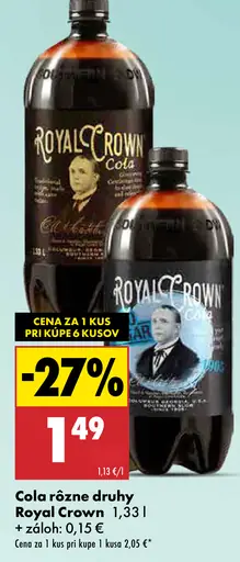 Royal Crown Cola rôzne druhy