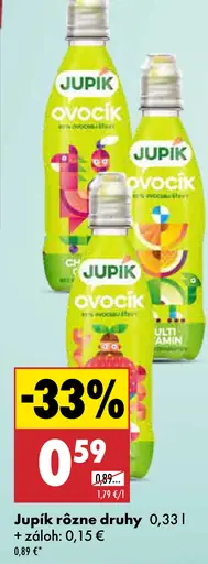 Jupík Ovocík rôzne druhy
