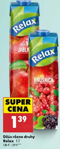 Relax džús rôzne druhy