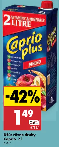 Caprio džús rôzne druhy