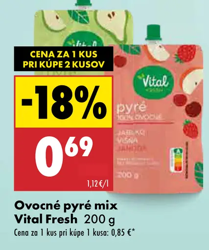 Vital Fresh Ovocné pyré mix