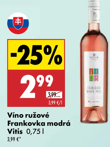 Vitis Frankovka modrá víno ružové