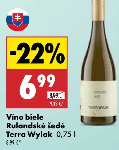 Vino biele Rulandské šedé Terra Wylak