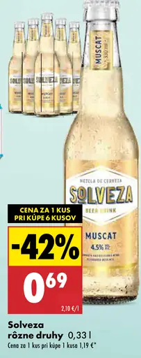 Solveza Muscat beer mix plechovka