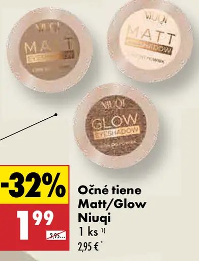 Niuqi očné tiene Matt/Glow