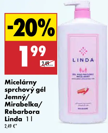 Linda micelárny sprchový gél