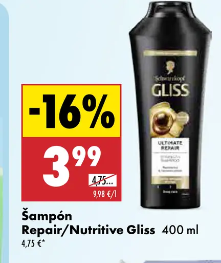 Gliss Šampón Repair-Nutrition