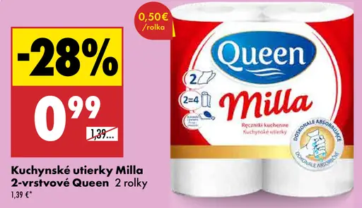 Queen Milla kuchynská utierka 2-vrstvová