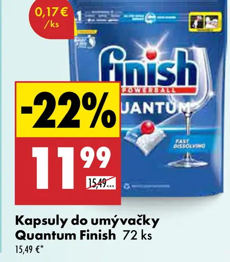 Finish kapsuly do umývačky Quantum