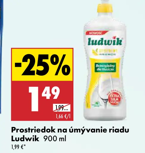 Ludwik Prostriedok na umývanie riadu