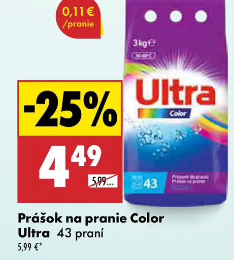 Prášok na pranie Color Ultra