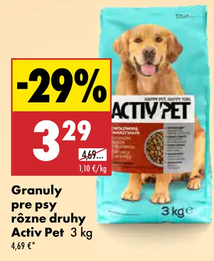 Activ Pet Granuly pre psy rôzne druhy malé plemená