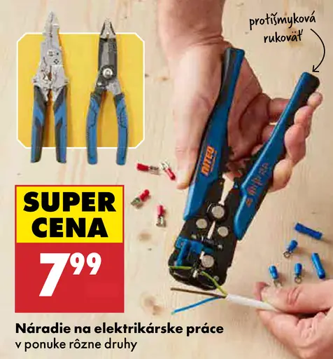 Niteo náradie na elektrikárske práce – rôzne druhy