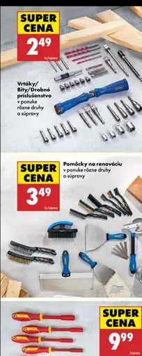 Niteo vrtáky, bity a drobné príslušenstvo – rôzne druhy a súpravy