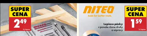 Niteo lepiace pásky – rôzne druhy a súpravy