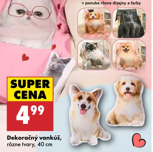 Smukee dekoračný vankúš zvierací motív