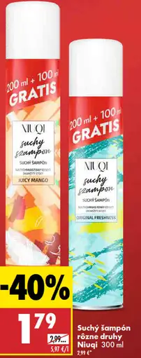Niuqi suchý šampón Juicy Mango