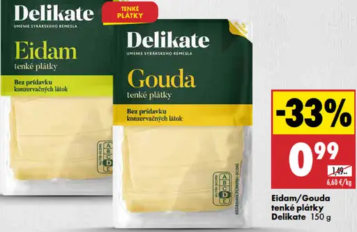 Delikate Eidam plátky