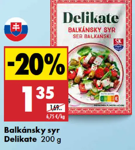 Delikate Balkánsky syr