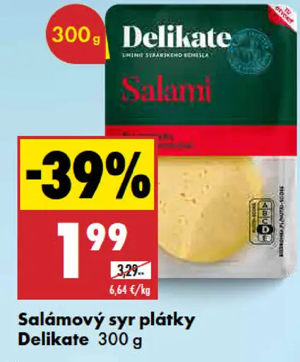 Delikate Salamový syr plátky